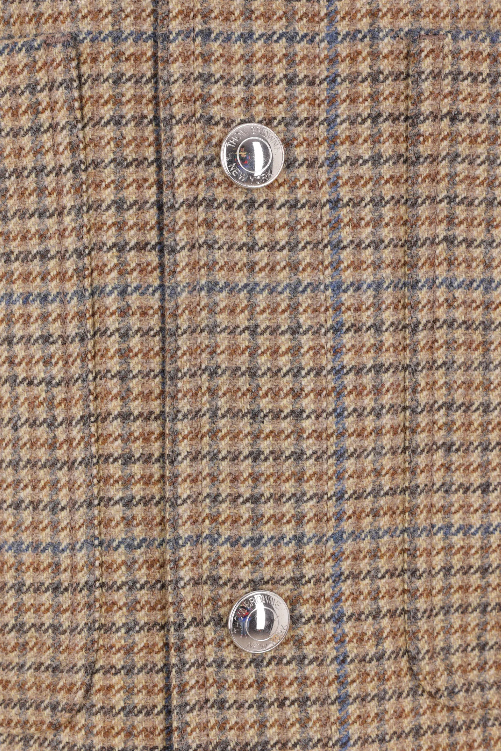 Capispalla>THOM BROWNE giacca-camicia in tweed Marrone