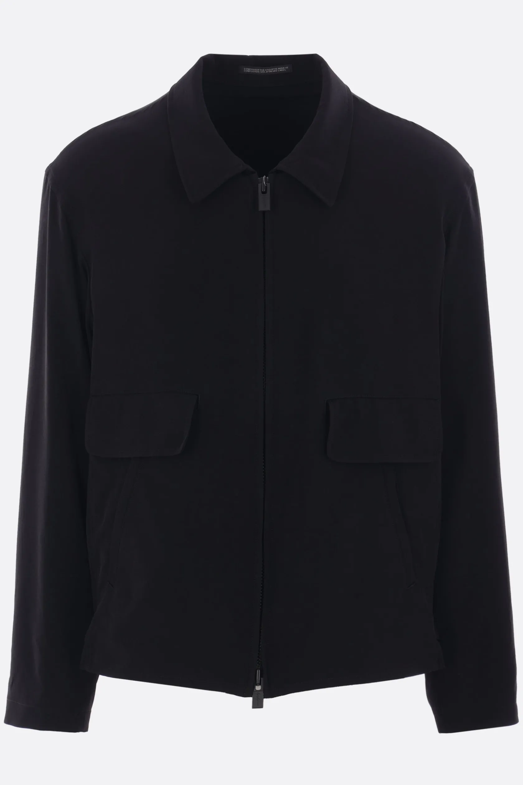 Capispalla>YOHJI YAMAMOTO giacca-camicia in twill Nero
