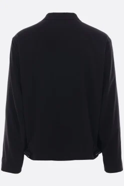 Capispalla>YOHJI YAMAMOTO giacca-camicia in twill Nero