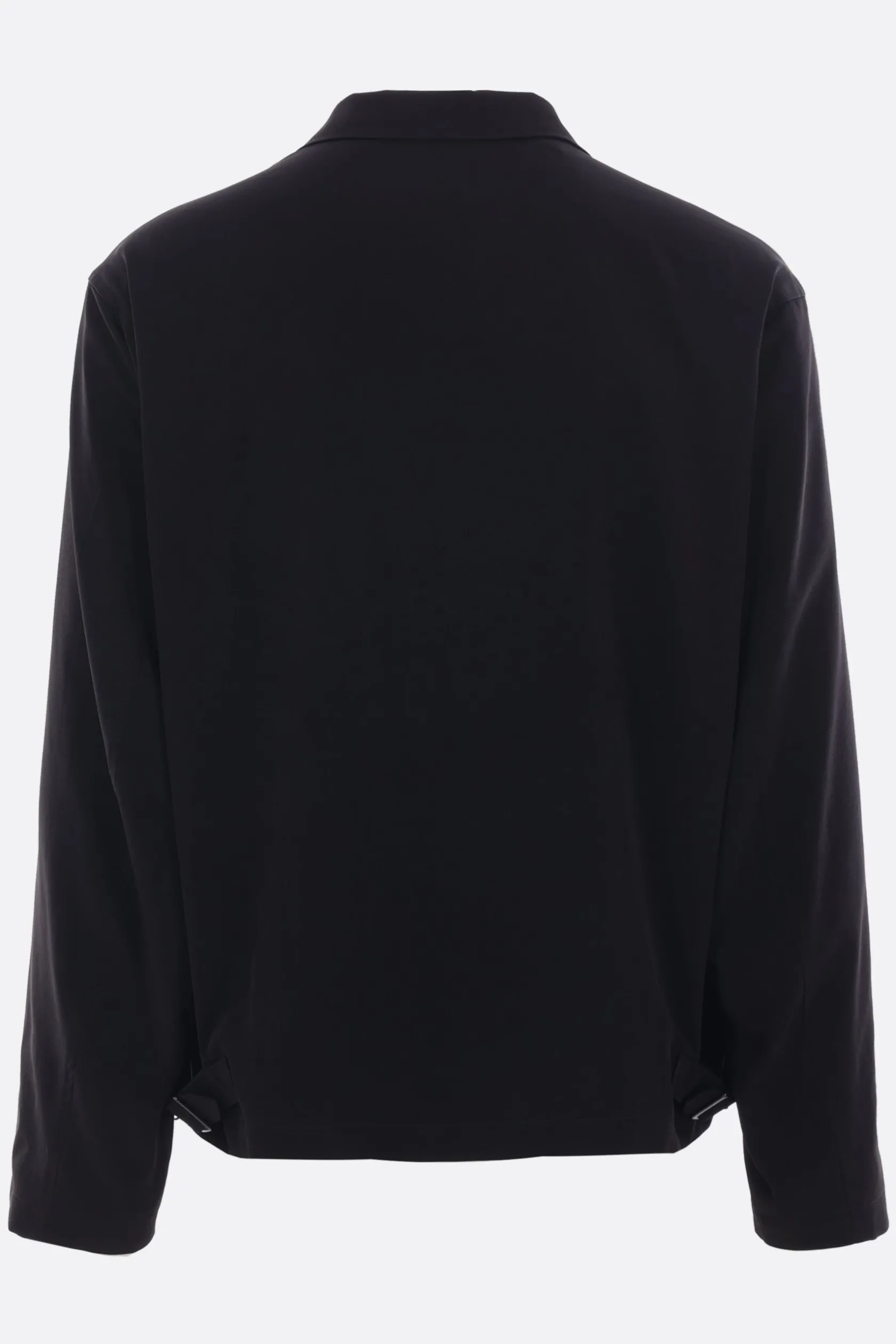 Capispalla>YOHJI YAMAMOTO giacca-camicia in twill Nero