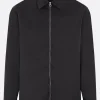 Capispalla>JIL SANDER giacca-camicia in twill di nylon Nero