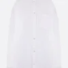 Capispalla>BALENCIAGA giacca-camicia oversize Outerwear in popeline Bianco