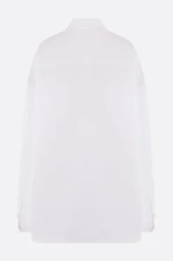 Capispalla>BALENCIAGA giacca-camicia oversize Outerwear in popeline Bianco