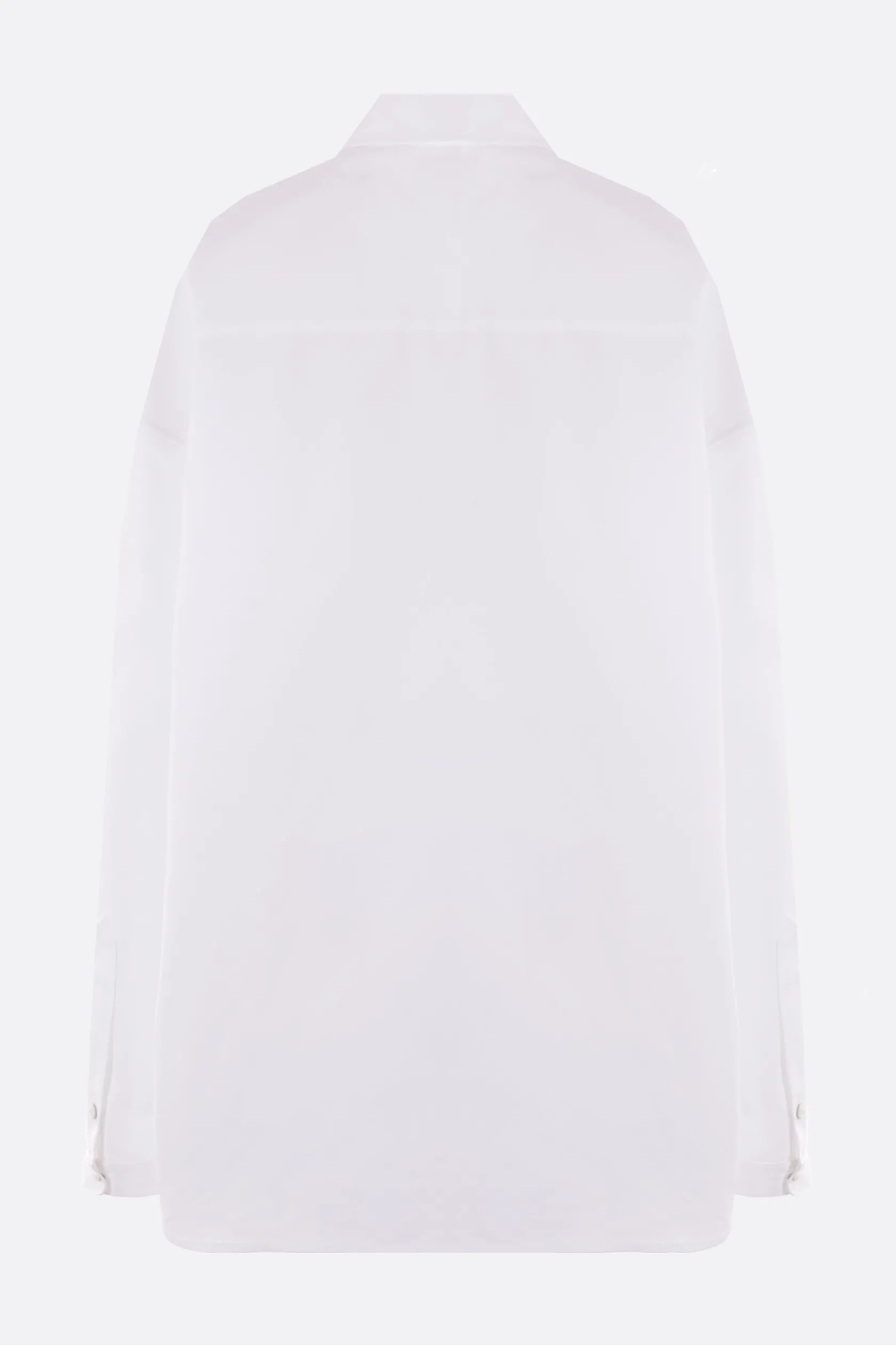 Capispalla>BALENCIAGA giacca-camicia oversize Outerwear in popeline Bianco