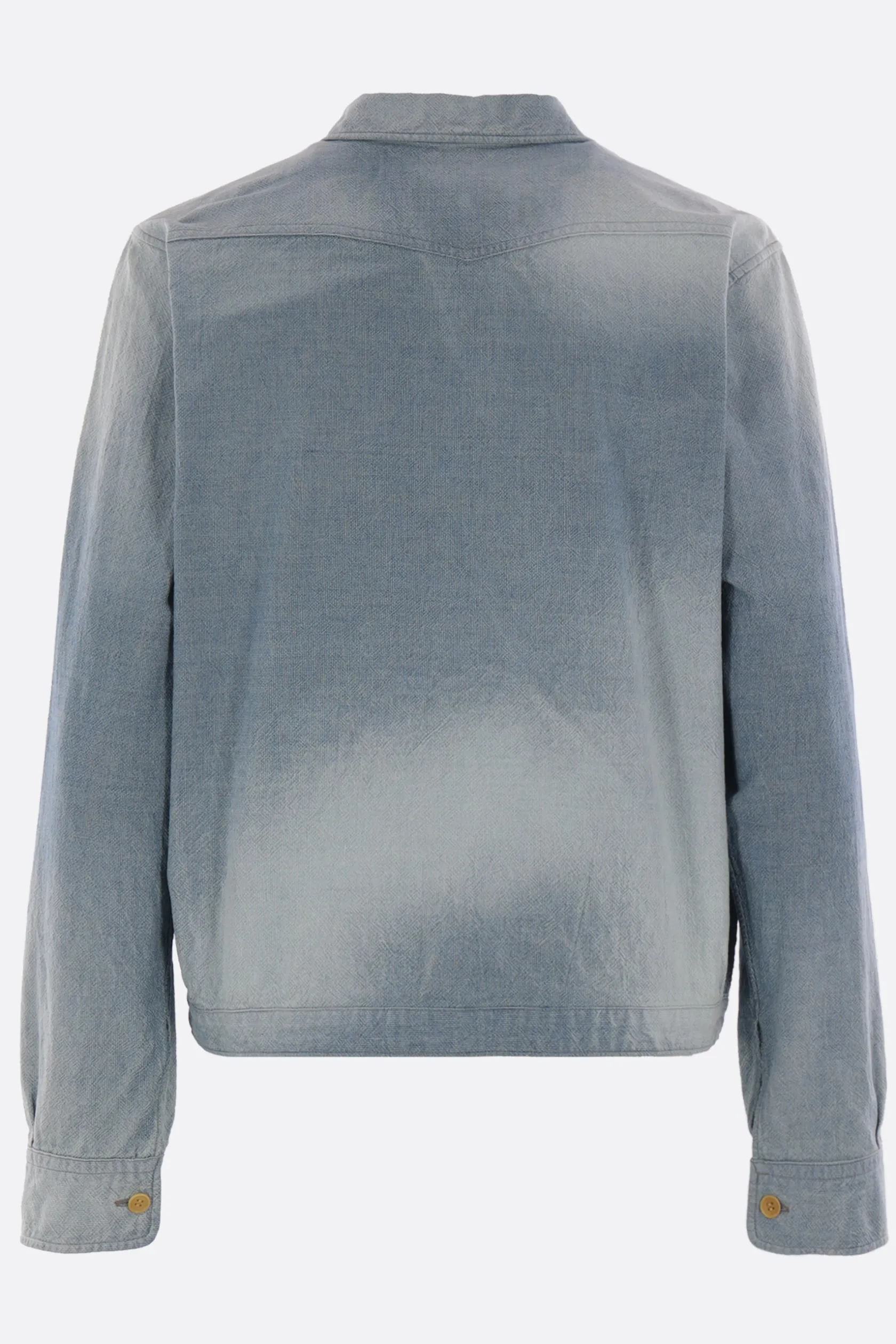 Capispalla>TAIGA TAKAHASHI giacca-camicia Palaka in cotone Blu
