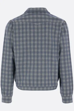 Capispalla>TAIGA TAKAHASHI giacca-camicia Palaka in cotone check Blu