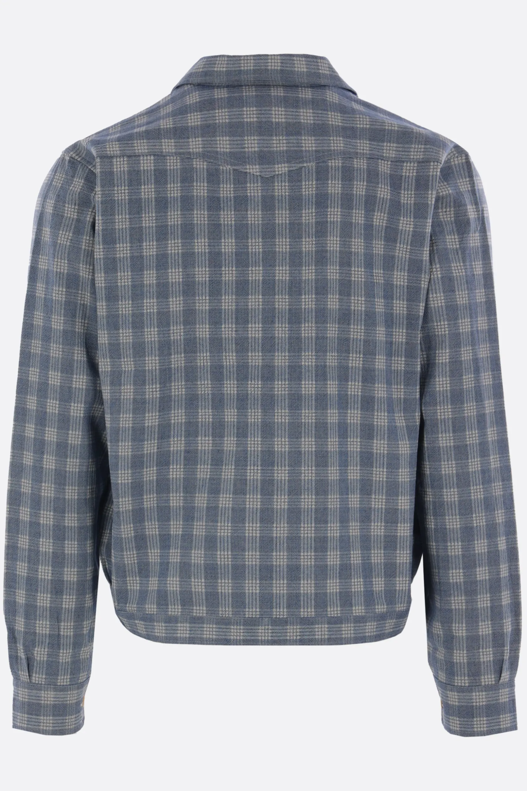 Capispalla>TAIGA TAKAHASHI giacca-camicia Palaka in cotone check Blu