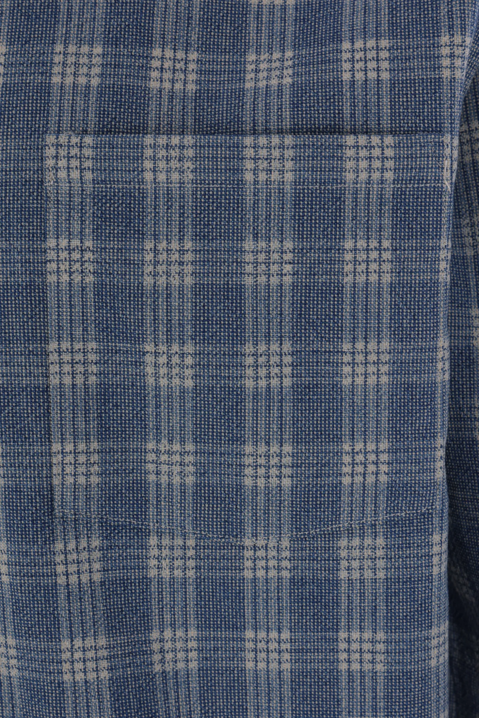 Capispalla>TAIGA TAKAHASHI giacca-camicia Palaka in cotone check Blu