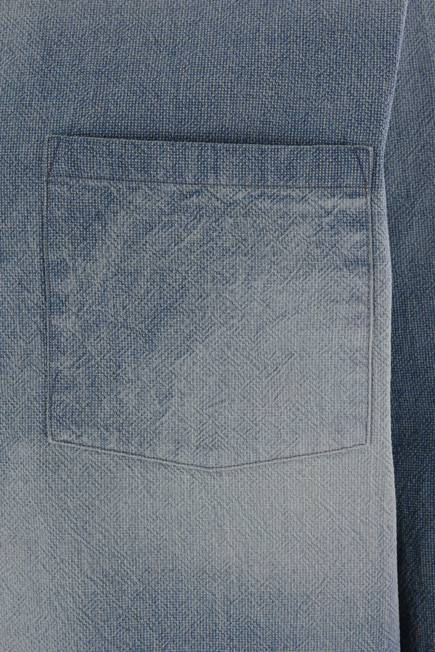 Capispalla>TAIGA TAKAHASHI giacca-camicia Palaka in cotone Blu