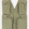 Capispalla>RICK OWENS gilet cargo in nylon Verde