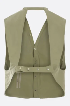 Capispalla>RICK OWENS gilet cargo in nylon Verde
