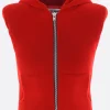 Capispalla>DURAN LANTINK gilet imbottito in velluto di neoprene Rosso