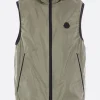 Capispalla>MONCLER gilet Moretan in nylon Verde