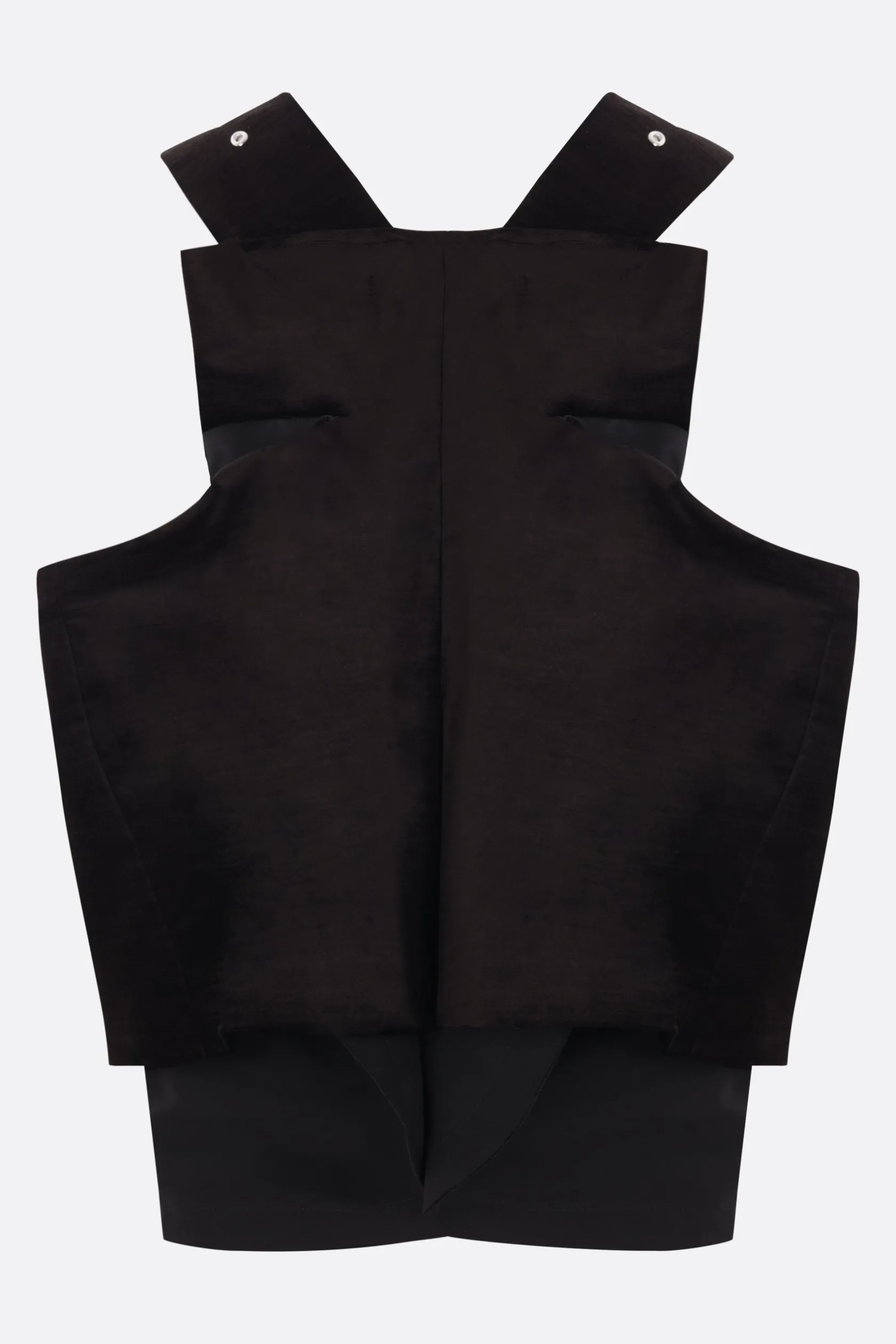 Capispalla>COMME DES GARÇONS gilet oversize in velluto e cady stretch Nero