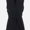 Capispalla>RICK OWENS gilet Strutter in lana Nero