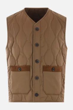Capispalla>SEASE gilet trapuntato in lana tecnica Marrone