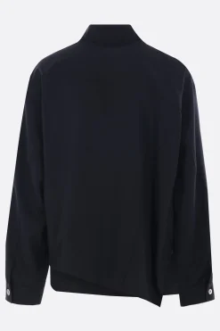 Capispalla>BLACK COMME des GARÇONS giubbotto asimmetrico oversize in gabardine Nero