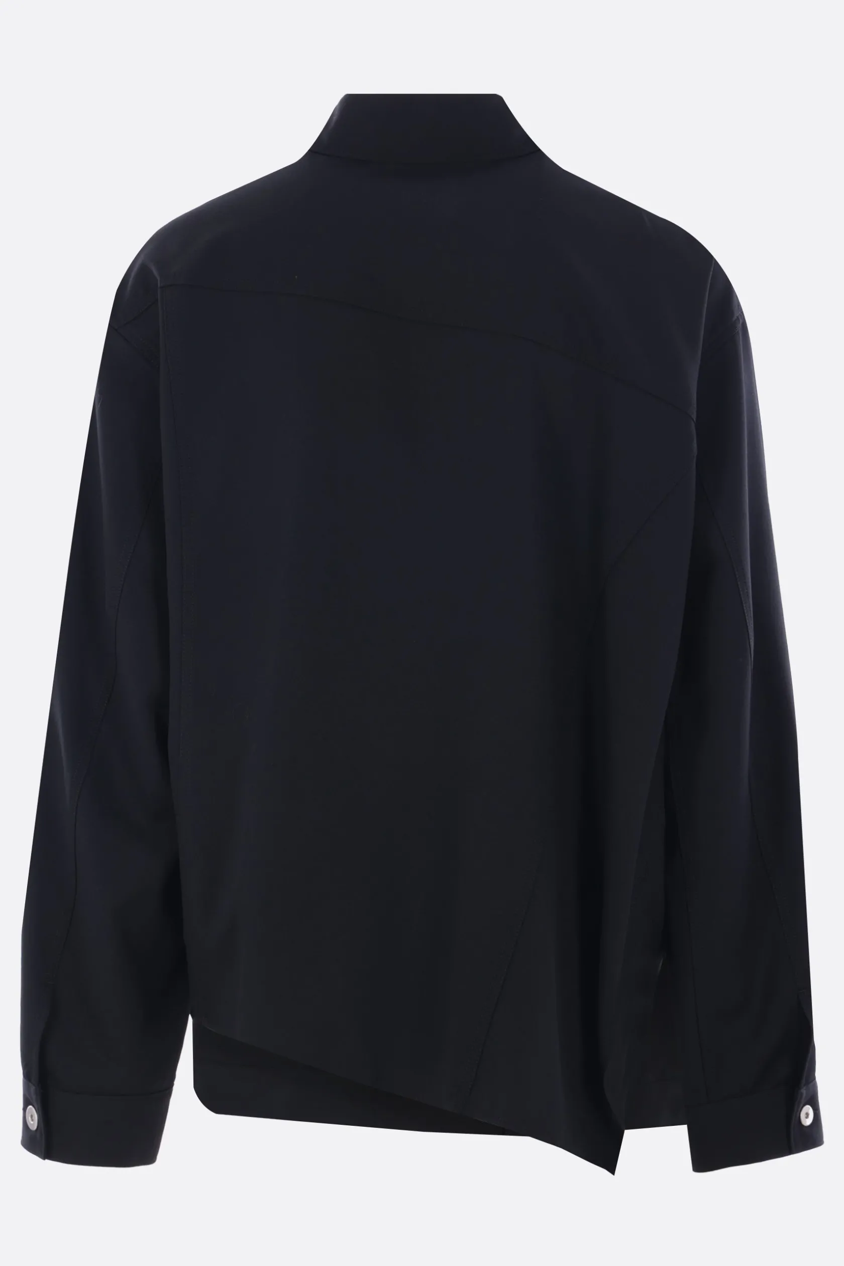 Capispalla>BLACK COMME des GARÇONS giubbotto asimmetrico oversize in gabardine Nero