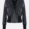 Capispalla>MM6 giubbotto bomber in pelle Nero