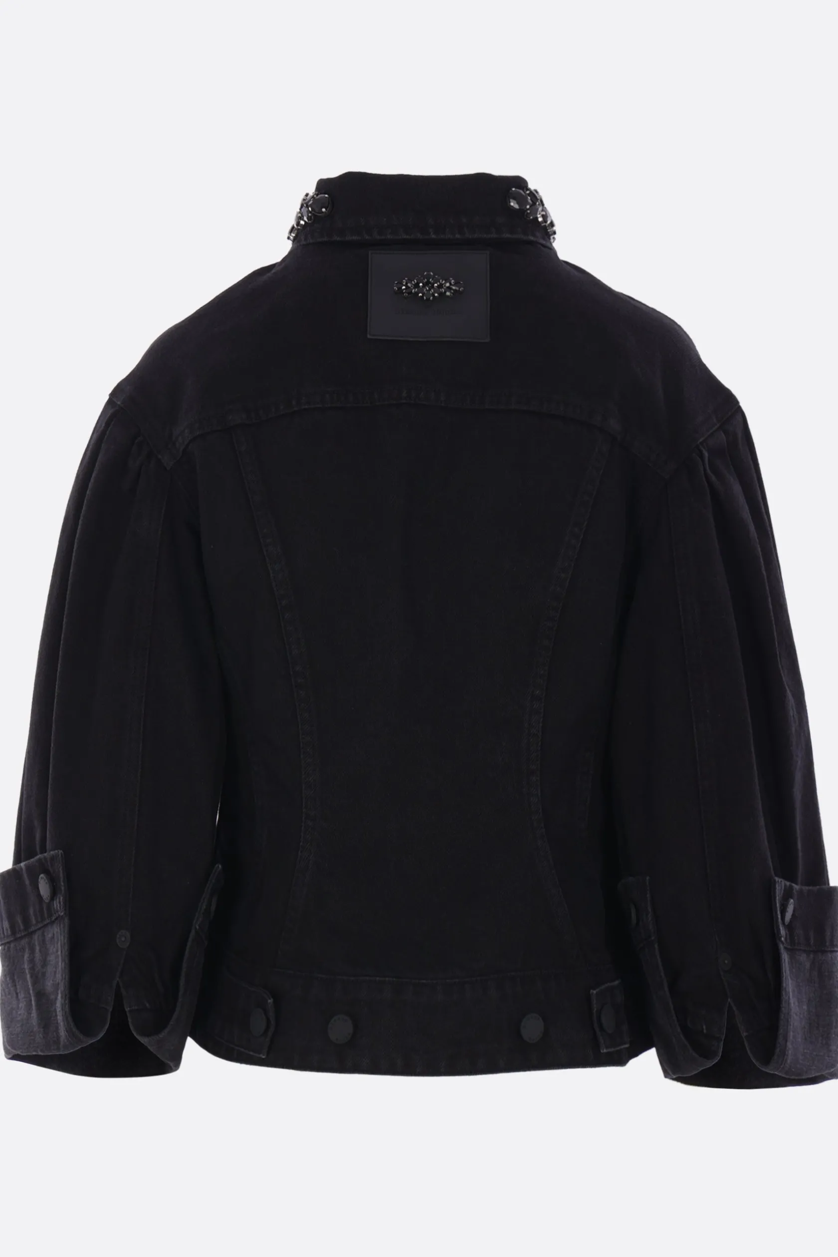 Capispalla>SIMONE ROCHA giubbotto cropped Sculpted in denim Nero