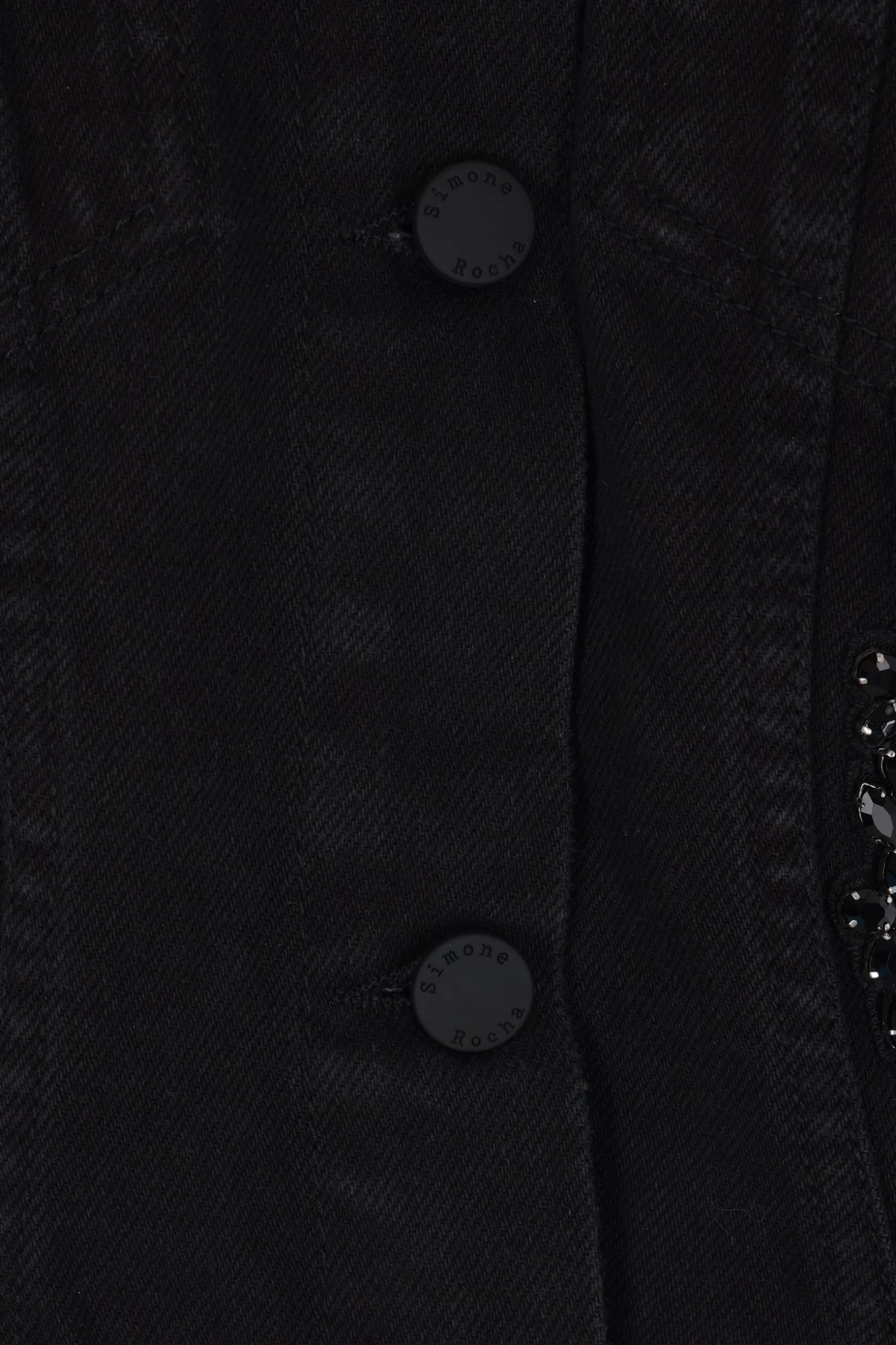 Capispalla>SIMONE ROCHA giubbotto cropped Sculpted in denim Nero