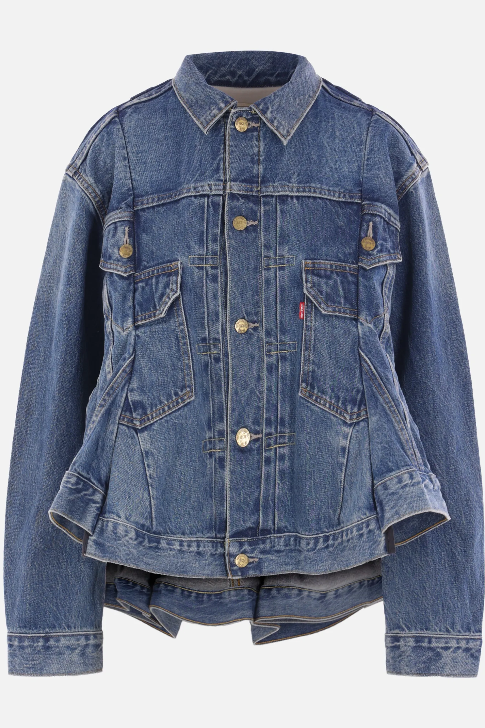Capispalla>LEVI'S X SACAI giubbotto destrutturato in denim Blu