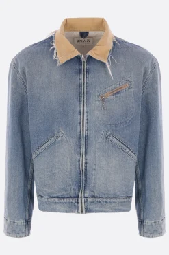 Capispalla>MAISON MARGIELA giubbotto full-zip in denim Blu