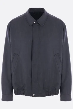 Capispalla>COMME DES GARÇONS HOMME giubbotto full-zip in lana e mohair Blu