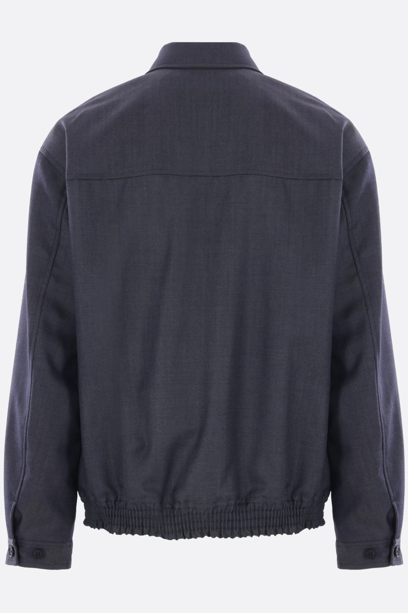 Capispalla>COMME DES GARÇONS HOMME giubbotto full-zip in lana e mohair Blu