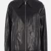 Capispalla>JIL SANDER giubbotto full-zip in pelle Nero