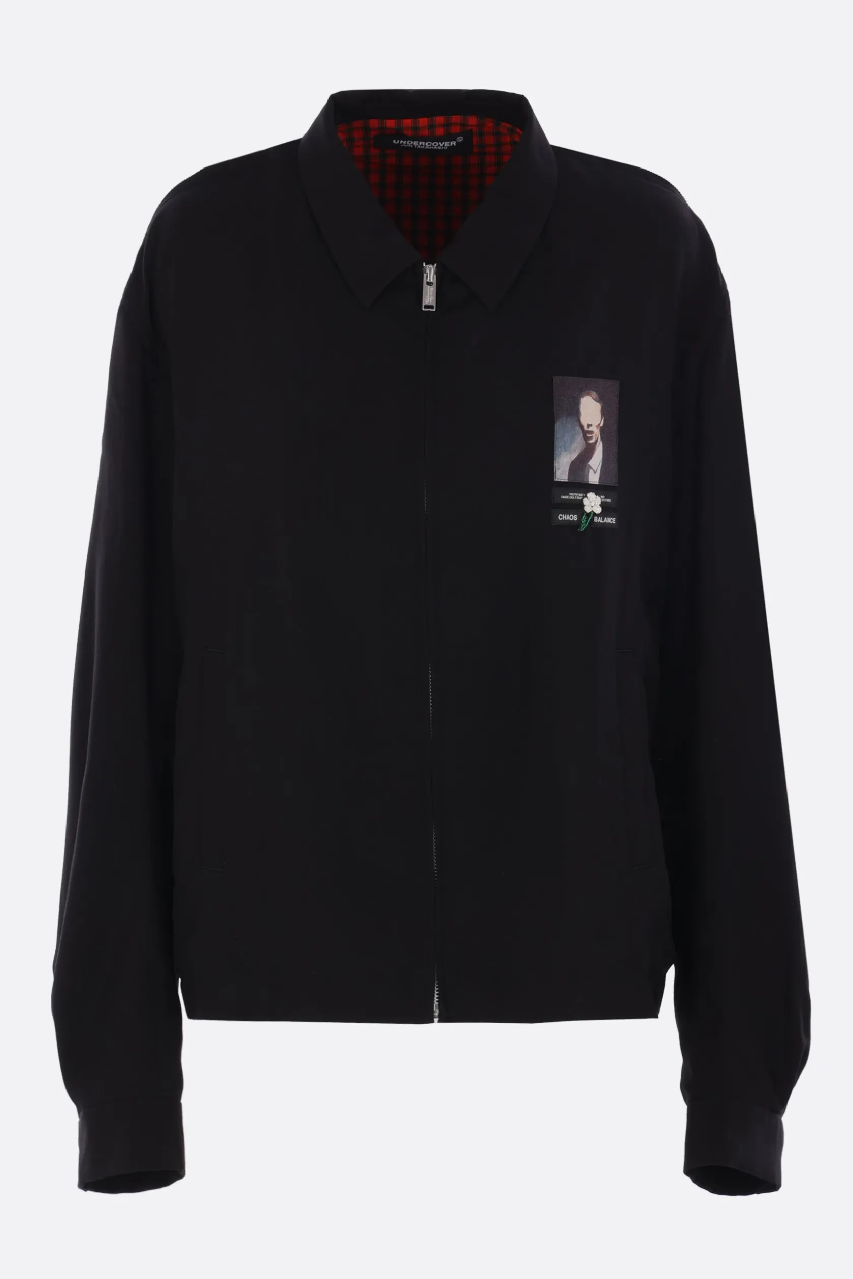 Capispalla>UNDERCOVER giubbotto full-zip in rayon Nero