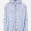 Capispalla>MARNI giubbotto full-zip in seersucker a quadretti Blu