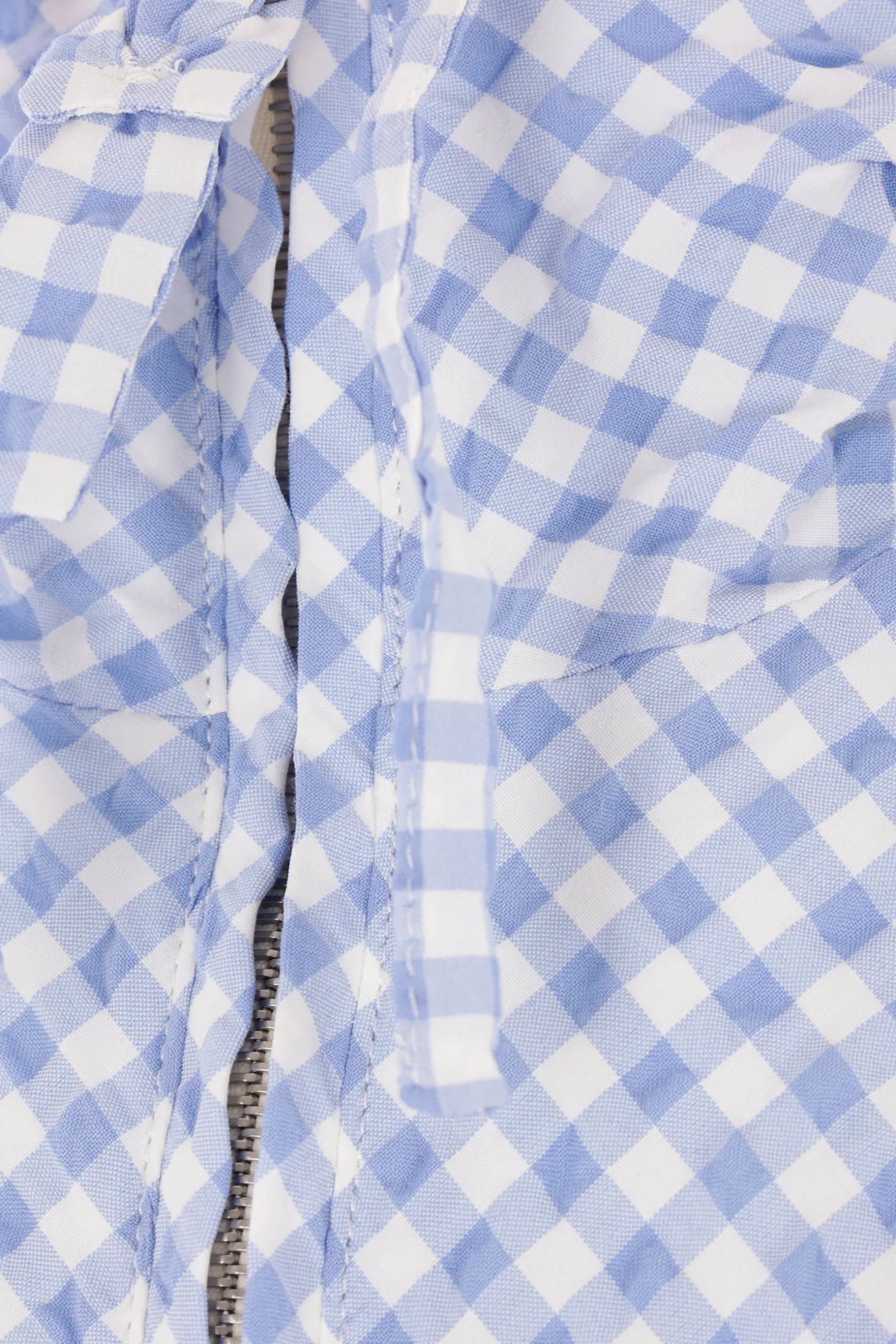 Capispalla>MARNI giubbotto full-zip in seersucker a quadretti Blu