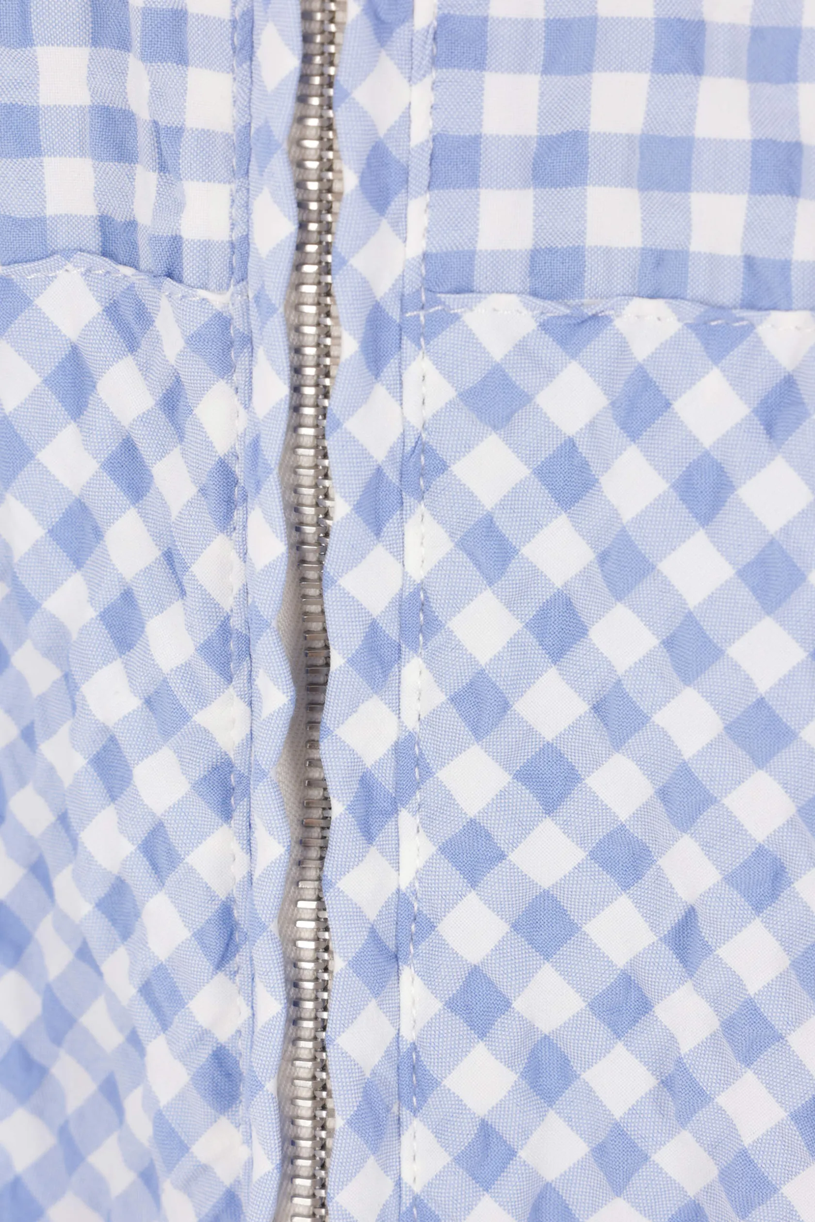 Capispalla>MARNI giubbotto full-zip in seersucker a quadretti Blu