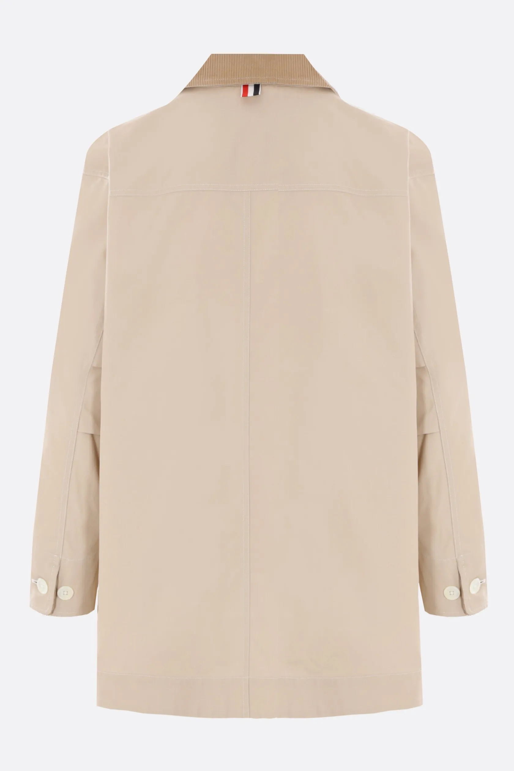 Capispalla>THOM BROWNE giubbotto in cotone tecnico Marrone
