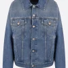 Capispalla>MM6 giubbotto in denim con cut-out Blu