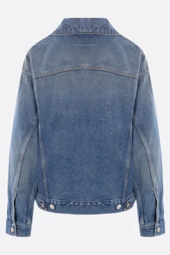 Capispalla>MM6 giubbotto in denim con cut-out Blu