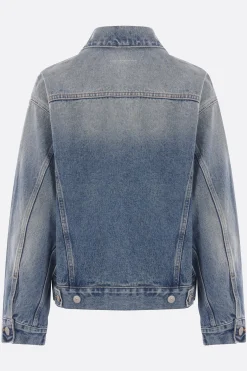 Capispalla>MM6 giubbotto in denim con cut-out Blu