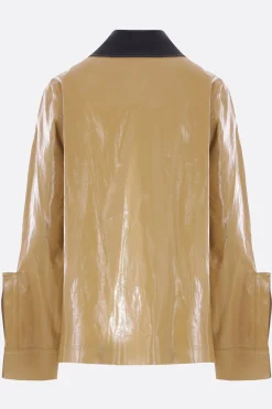Capispalla>JIL SANDER giubbotto in lino resinato Neutro