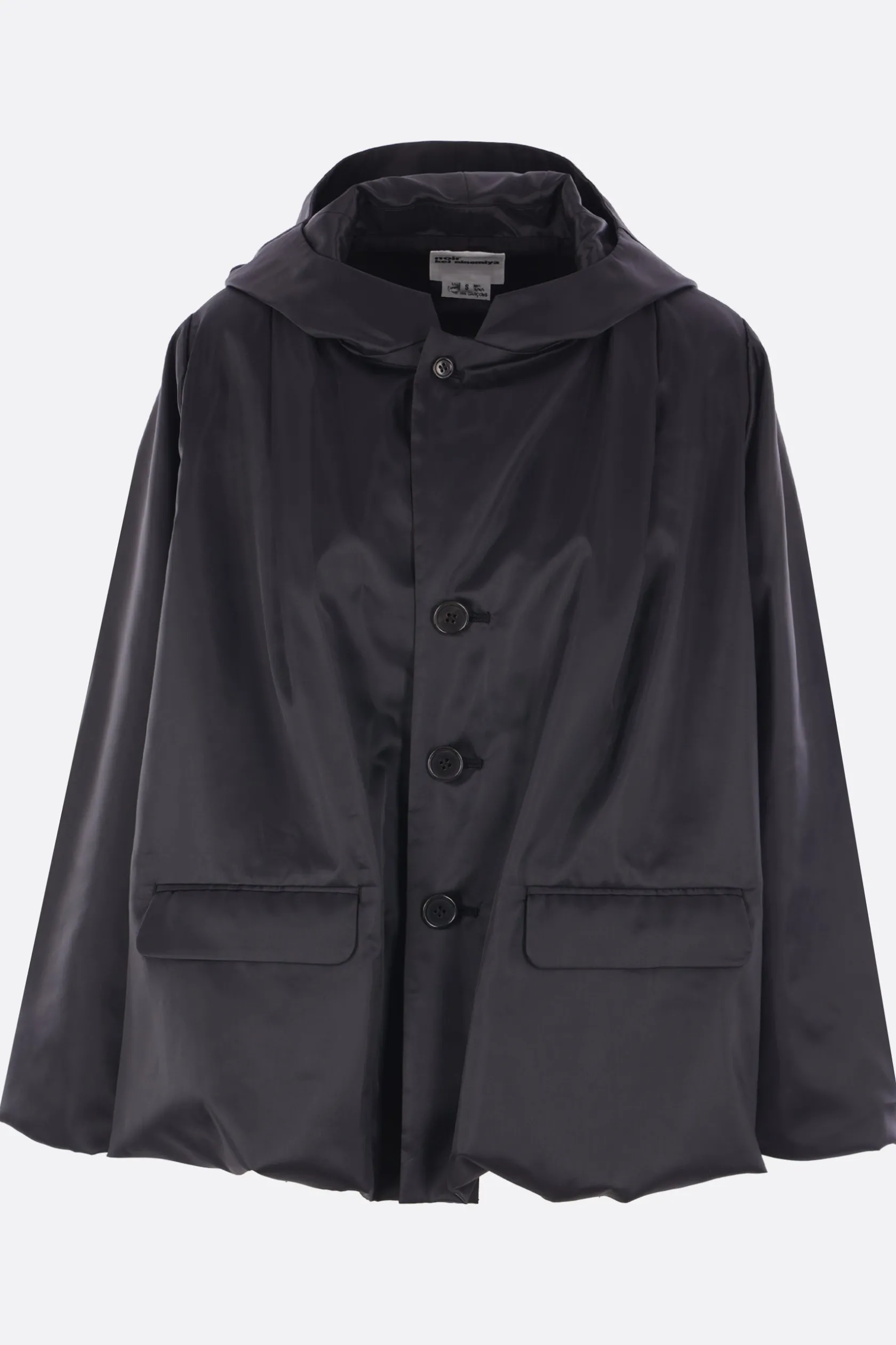 Capispalla>NOIR KEI NINOMIYA giubbotto in nylon con cappuccio Nero