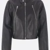 Capispalla>MM6 giubbotto in pelle twist Nero