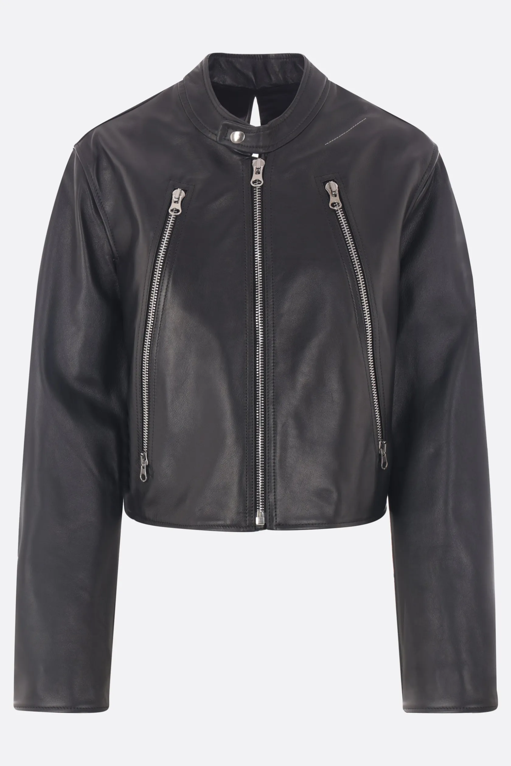 Capispalla>MM6 giubbotto in pelle twist Nero