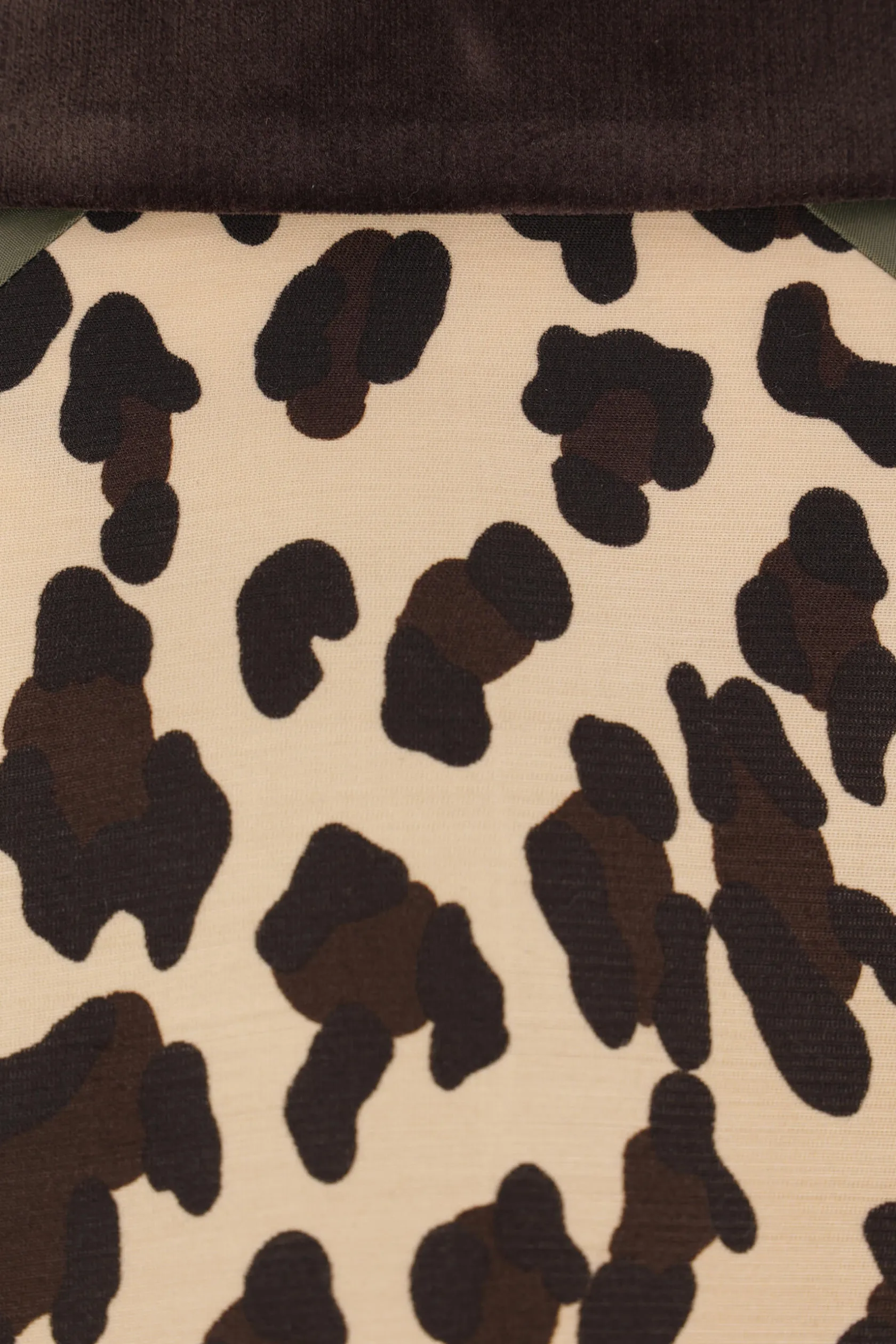 Capispalla>SACAI giubbotto in tela stampata e nylon Marrone