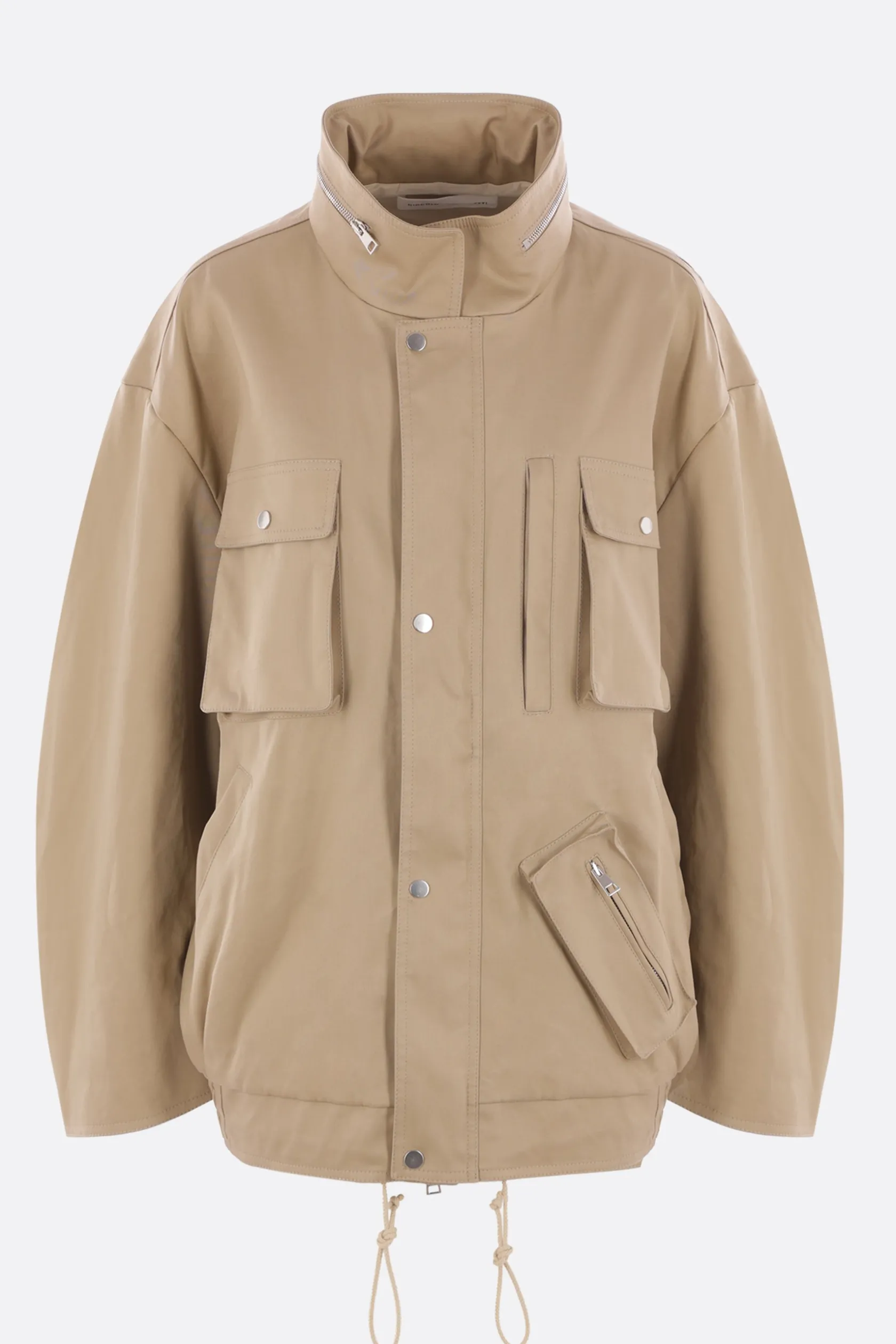 Capispalla>NICCOLÒ PASQUALETTI giubbotto oversize Carico in twill Neutro