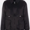Capispalla>BLACK COMME des GARÇONS giubbotto reversibile in raso e twill Nero