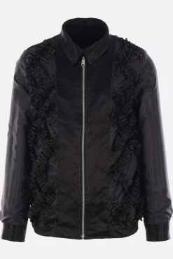 Capispalla>BLACK COMME des GARÇONS giubbotto reversibile in raso e twill Nero