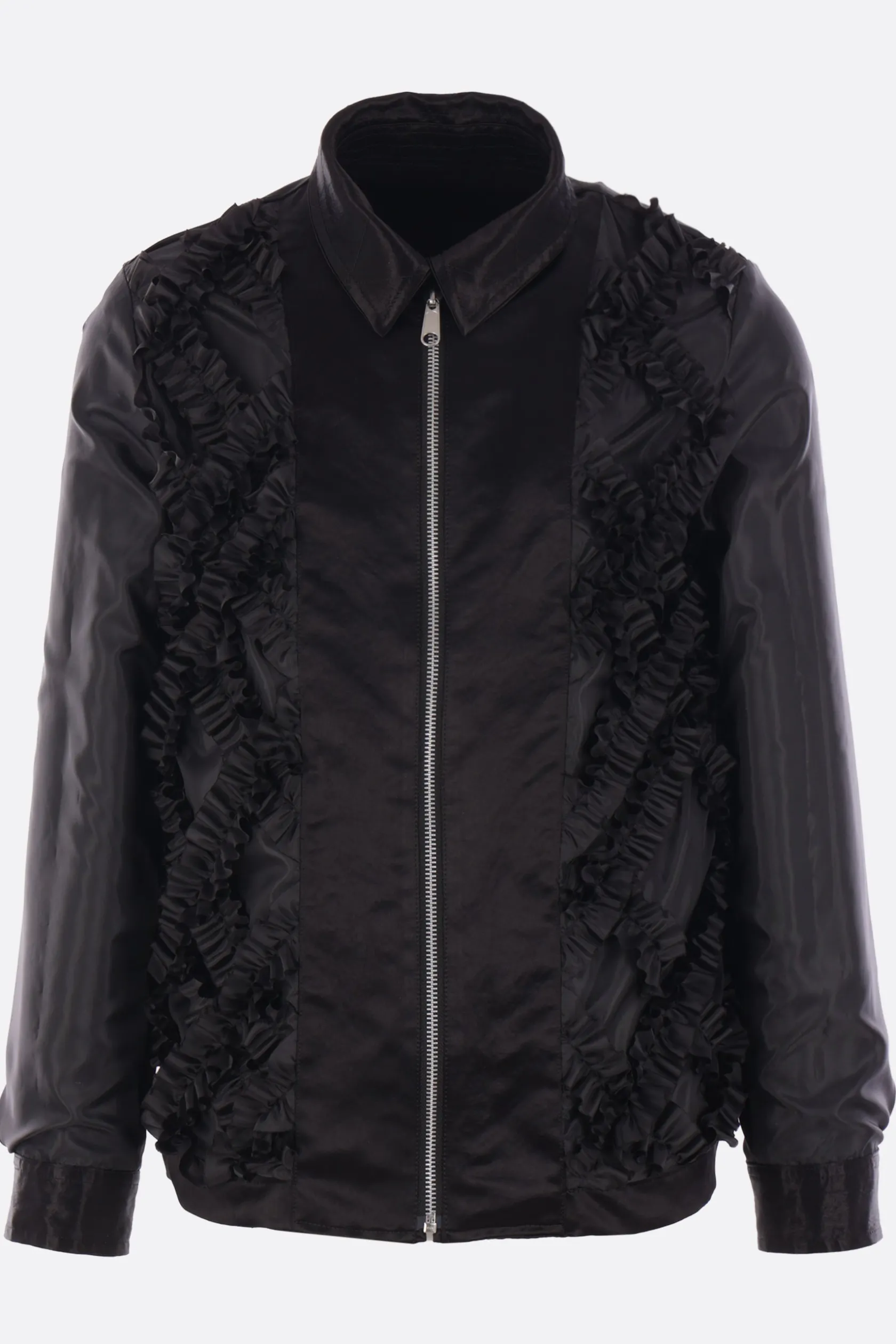 Capispalla>BLACK COMME des GARÇONS giubbotto reversibile in raso e twill Nero