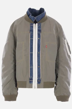 Capispalla>LEVI'S X SACAI giubbotto reversibile in denim e nylon Blu