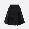 Gonne>CECILIE BAHNSEN gonna a balze Alec in taffetà crinkled Nero