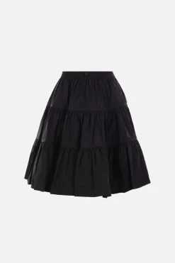 Gonne>CECILIE BAHNSEN gonna a balze Alec in taffetà crinkled Nero